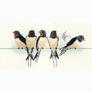 Cross stitch kit Birds -...