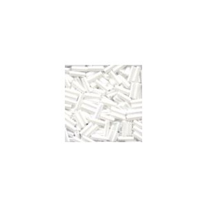 Small Bugle Beads White -...