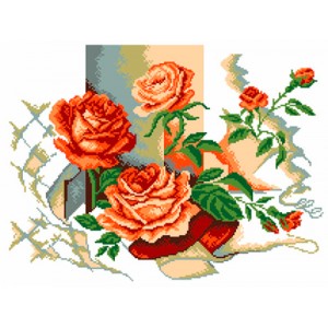 Pre-printed Aida Roses -...