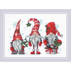 Cross stitch kit Gnomes -...