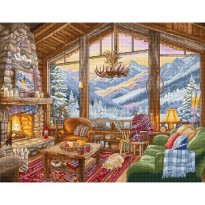 Borduurpakket Winter Lodge...