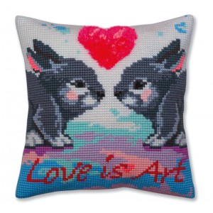 Kussen borduurpakket Love...