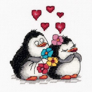 Cross stitch kit Penguins...