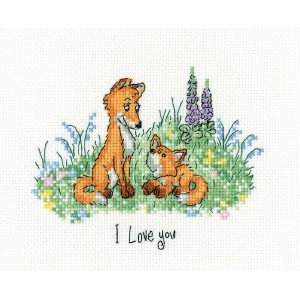 Cross stitch kit I Love You...