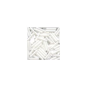 Medium Bugle Beads White -...