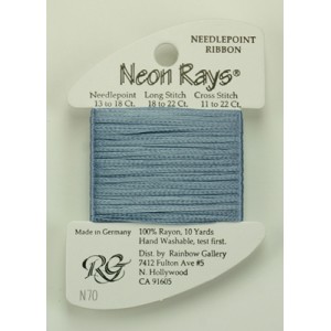 Neon Rays Pale Denim -...