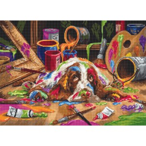 Cross stitch kit Puppy...