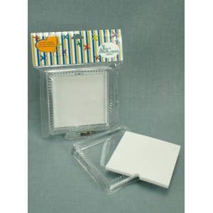 Square ribboned Coaster -...