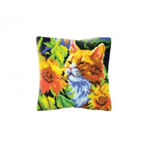 Kussen borduurpakket Cat in...