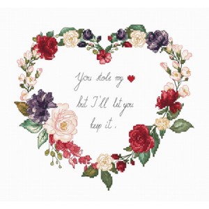 Cross stitch kit Heart -...