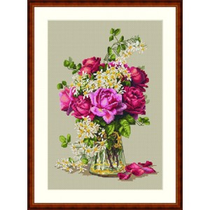 Cross Stitch Kit Roses -...