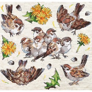 Borduurpakket Sparrows -...