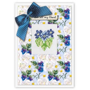 Borduurpakket Kaart Flower...