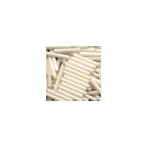 Large Bugle Beads Cream -...