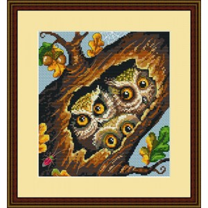 Borduurpakket Owls - Merejka