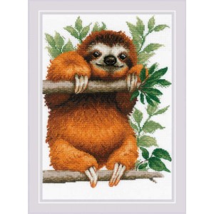 Cross stitch kit Sloth -...