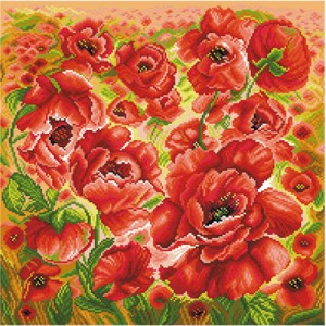 Pre-printed Aida Poppy...