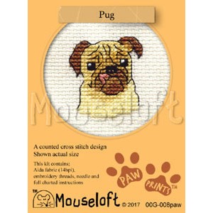 Borduurpakket Pug - Mouseloft