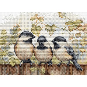 Cross stitch kit Chickadees...