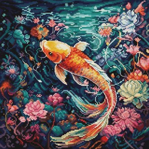 Cross stitch kit Sea Life -...