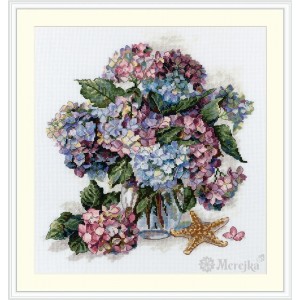 Cross stitch kit Hydrangea...