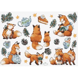 Borduurpakket Foxy New Year...