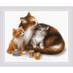 Cross stitch kit Cat with...