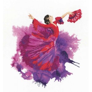 Cross stitch kit Flamenco -...