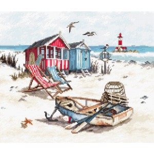 Cross stitch kit Beach -...