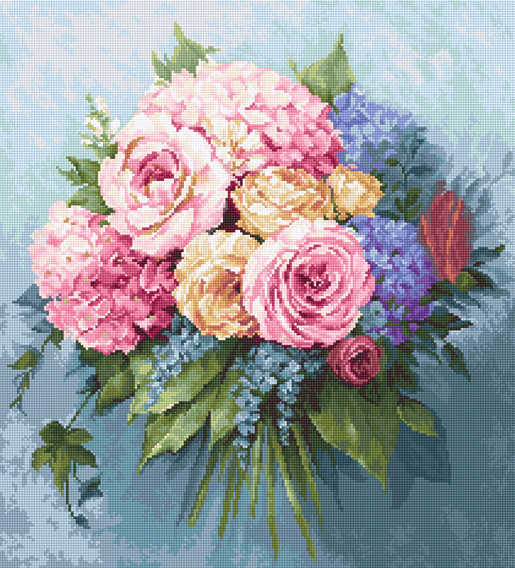 Petit Point stitch kit Bouquet - Luca-S > Petit Point kits > Luca