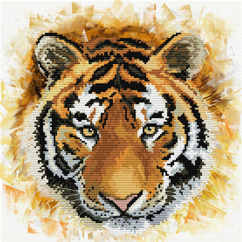 Dodelijk Janice drijvend Voorbedrukt borduurpakket Tiger charge - Needleart World > 11-draads aida  met bedrukte achtergrond > Needleart World (voorbedrukt) > Borduurpakketten  > The Stitch Company B.V.