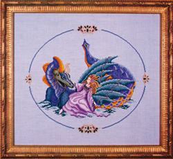 Cross Stitch Chart Dragon Lake - Black Swan Designs