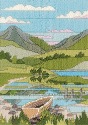 Platsteek pakket Long Stitch Seasons - Mountain Spring  - Derwentwater Designs