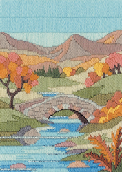 Platsteek pakket Long Stitch Seasons - Mountain Autumn  - Derwentwater Designs