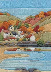 Platsteek pakket Long Stitch Seasons - Coastal Autumn  - Derwentwater Designs
