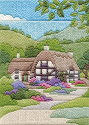 Platsteek pakket Long Stitch Seasons - Summer Cottage  - Derwentwater Designs