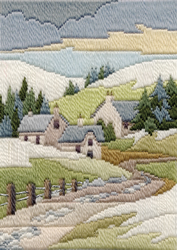 Platsteek pakket Long Stitch Seasons - Winter Cottage  - Bothy Threads