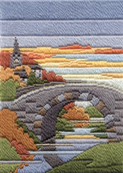 Platsteek pakket Long Stitch Seasons - Autumn Evening  - Derwentwater Designs