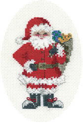 Borduurpakket Christmas Card - Santa'S Sack  - Derwentwater Designs