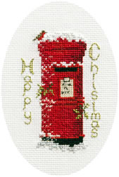 Cross stitch kit Christmas Card - Christmas Post - Derwentwater Designs