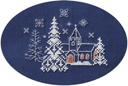 Cross stitch kit Christmas Card - Let it Snow - Derwentwater Designs