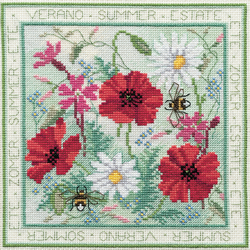 Cross stitch kit Four Seasons - Summer - Derwentwater Designs