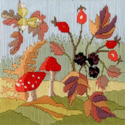 Platsteek pakket Long Stitch Seasons - Autumn - Derwentwater Designs