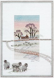 Cross stitch kit Misty Mornings - Snowy Sheep - Bothy Threads