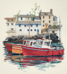 Cross stitch kit Coastal Britain - Fishing Village - Bothy Threads