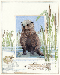 Cross stitch kit Wildlife - Otter - Bothy Threads