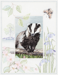 Cross stitch kit Wildlife - Badger - Derwentwater Designs