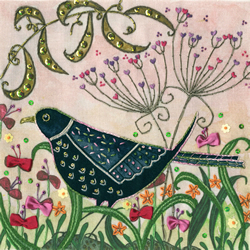 Embroidery kit Linda Hoskin - Blackbird - Bothy Threads