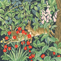 Cross stitch kit Henry Dearle - Greenery Hares - Bothy Threads