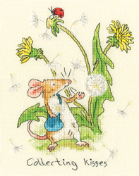 Cross stitch kit Anita Jeram - Collecting Kisses - Bothy Threads